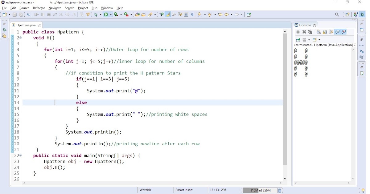 Basic Java Programs: H