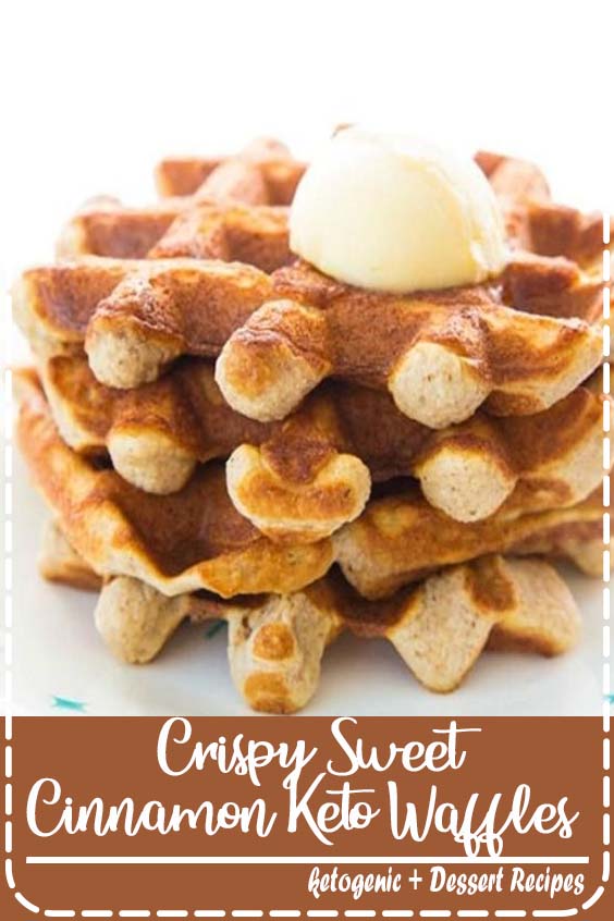 Crispy Sweet Cinnamon Keto Waffles FoodViolet64