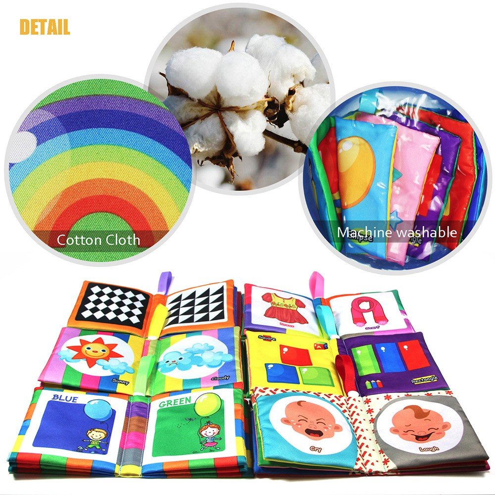 Amazon.pk teytoy My First Soft Book, 6 PCS Nontoxic Fabric Baby Cloth