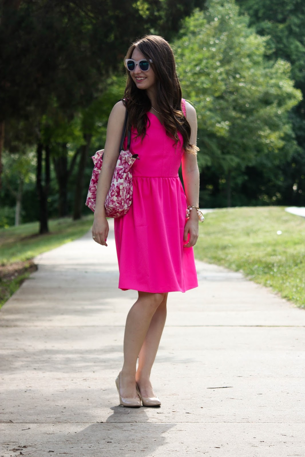Pink Skater Dress Caralina Style