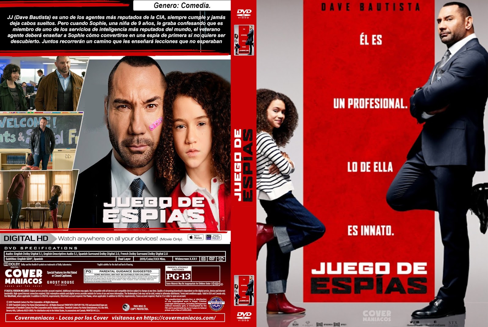 JUEGO DE ESPIAS - MY SPY 2020 [ COVER - DVD]