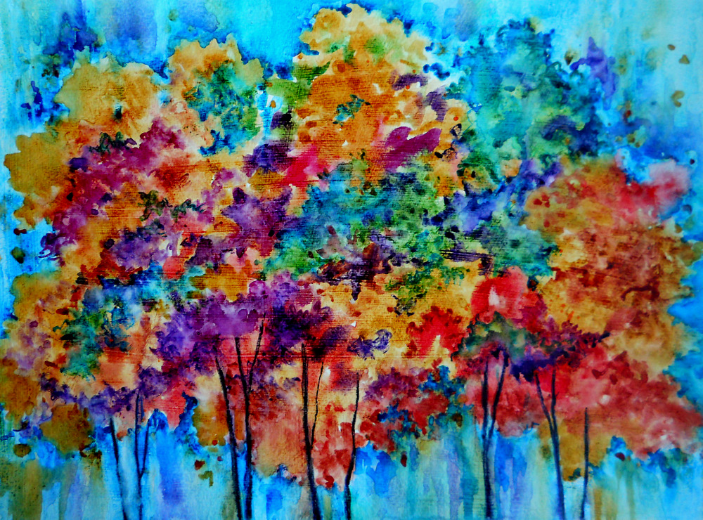 Martha Kisling Art With Heart : Colorful Trees - Off to Oklahoma