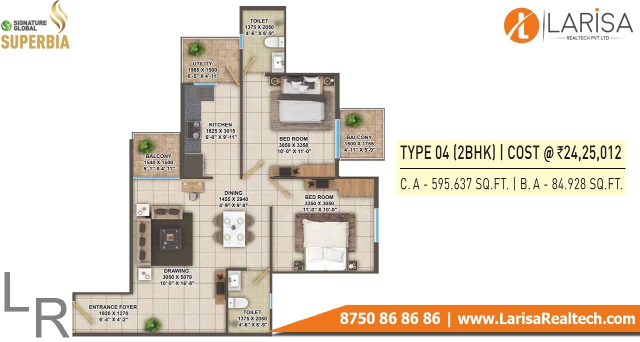 Signature Global Superbia Floor Plan Signature Global Superbia Type-4 Floor Plan