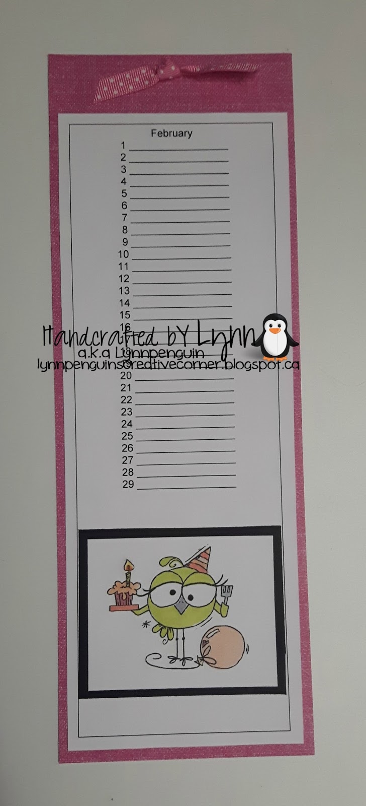 Lynnpenguin's Creative Corner: Another ABC Monday - Perpetual Calendar
