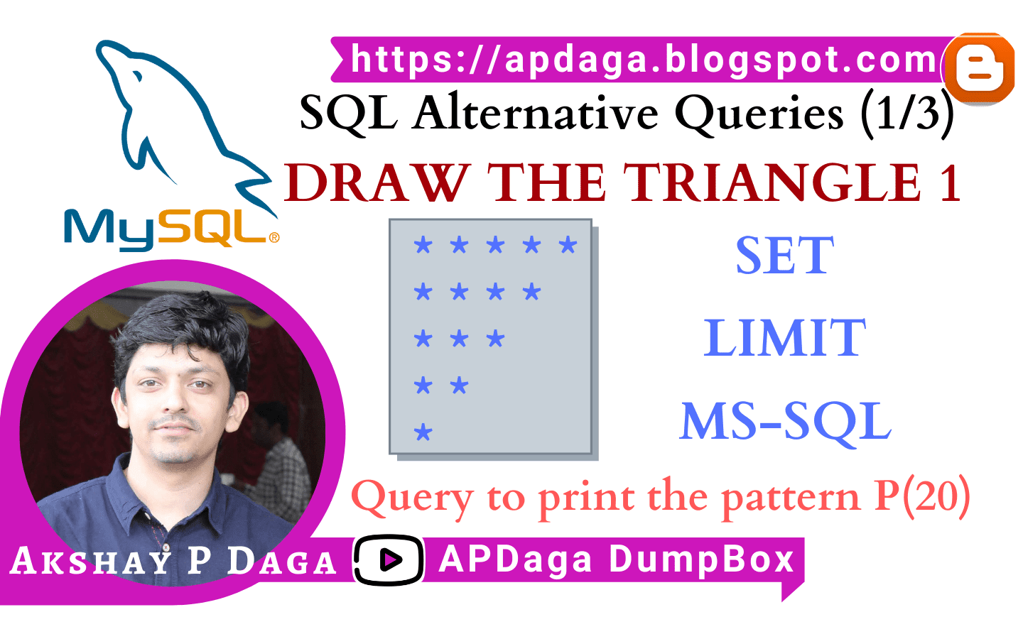 teleskop Soldat Grav HackerRank: [SQL Alternative Queries] (1/3) DRAW THE TRIANGLE 1 | set,  limit, mysql & ms-sql solutions