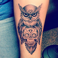 Tatuajes de buhos y calaveras 