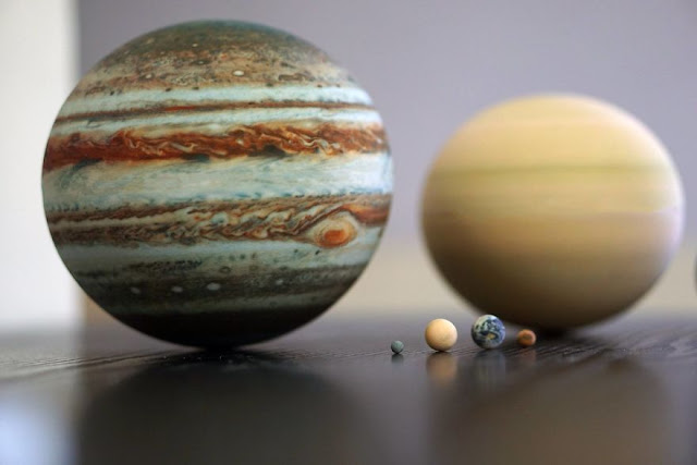 3Dプリンターで作られたリアルな惑星の置物【art】