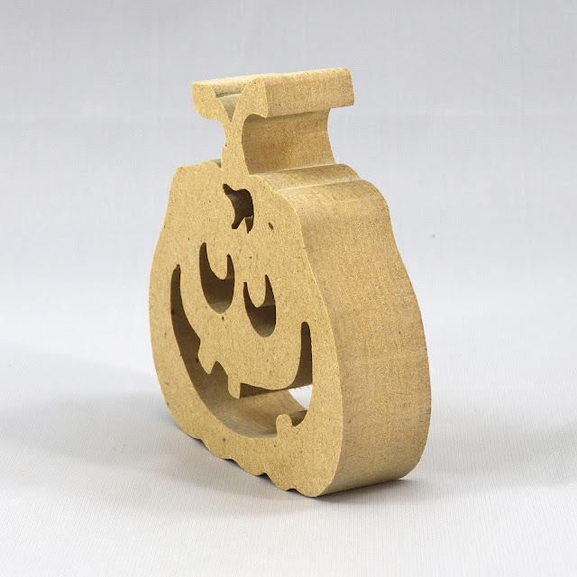 Handmade Wood Halloween Jack-O-Lantern Pumpkin Cutout