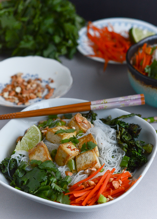 Sterling & Oats Roasted Tofu & Winter Greens Vermicelli Salad
