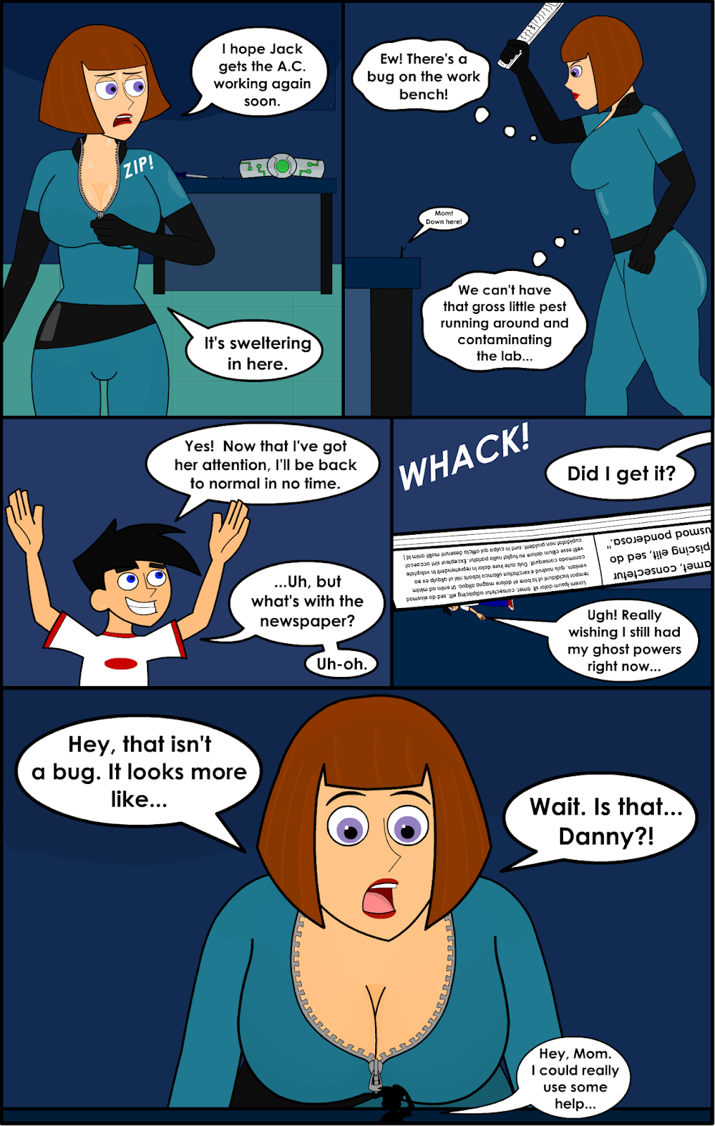 Revenge of the Giantess: Danny Phantom Giantess MILF Comic