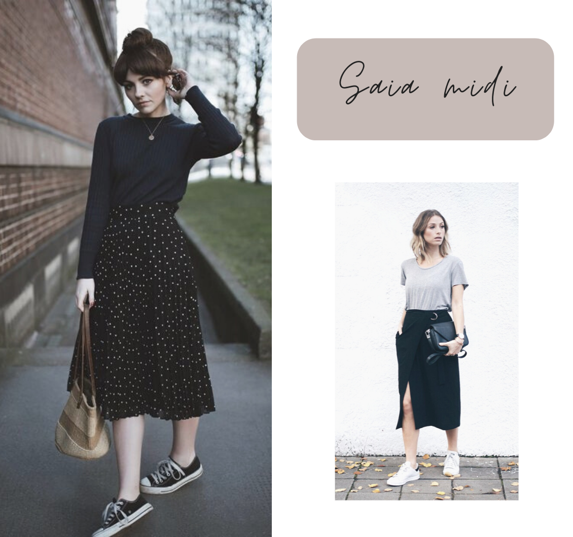 saia midi para baixinhas 2018