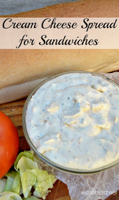 What to do with leftover meat ? Sandwiches of course - use this Cream Cheese Spread to add a delicious pin on an otherwise plain sandwich (also great on wraps & bagels !)