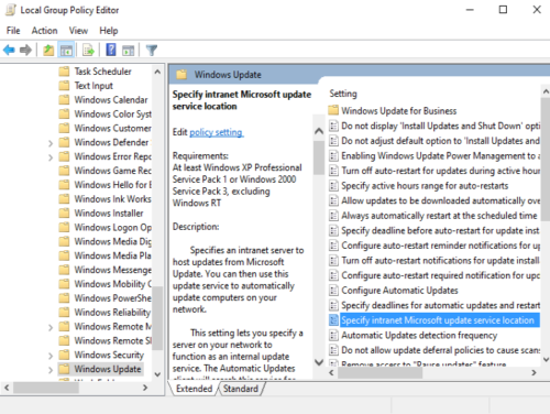 Windows Server 업데이트 서비스 오류 코드 0x80072EE6 수정 4단계