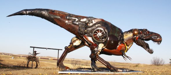 John Lopez arte esculturas metal sucata ferro velho animais rancho americanos