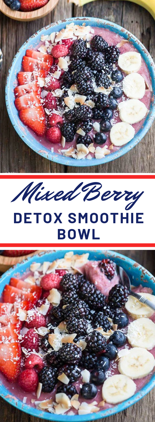 MIXED BERRY DETOX SMOOTHIE BOWL #meals #healthydiet #keto #berry #snack