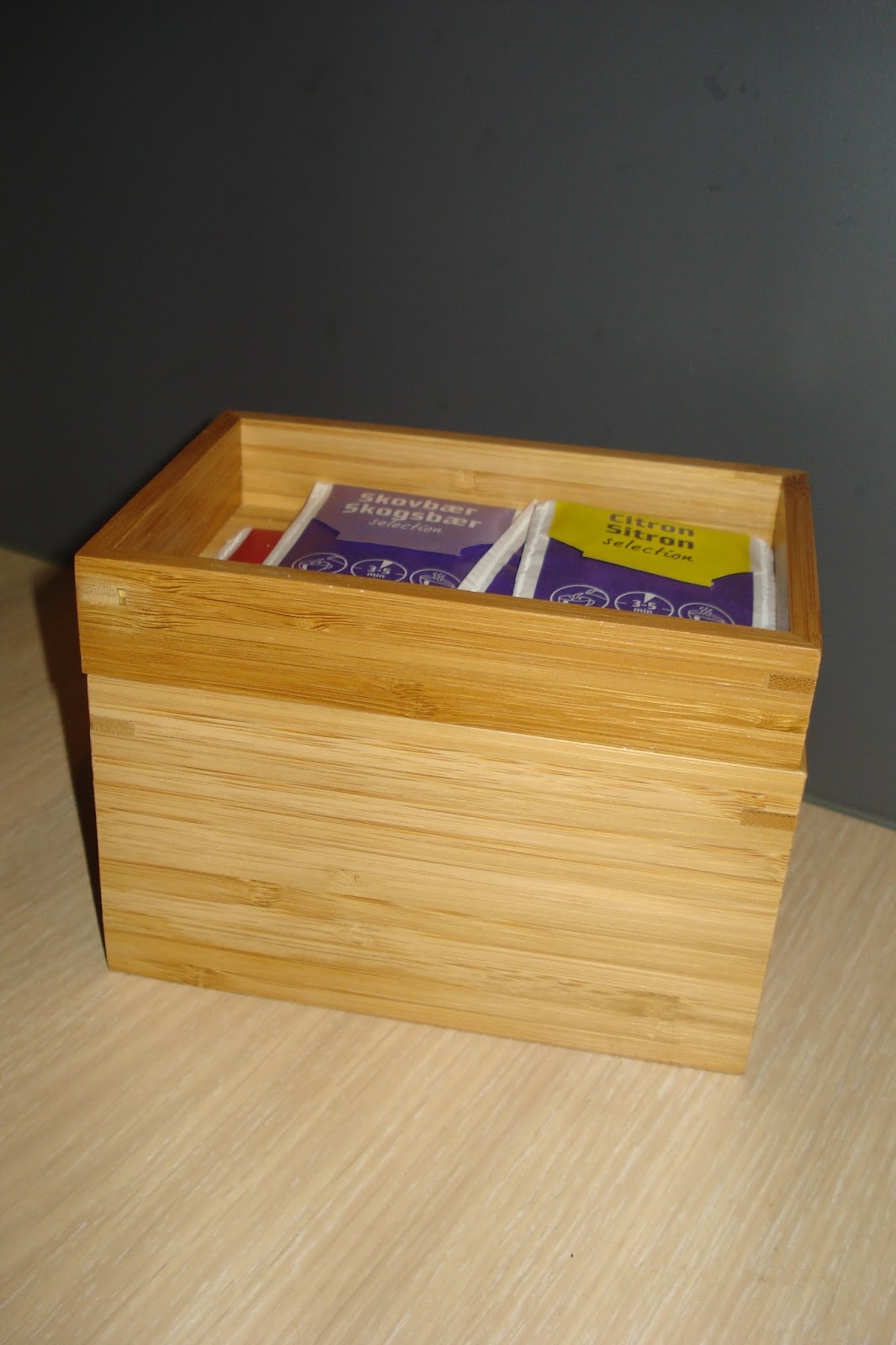 REREREgreen Reusar Caja Dragan de Ikea para guardar bolsas de té