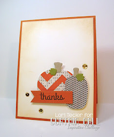 Pumpkin Thanks card-designed by Lori Tecler/Inking Aloud-stamps and dies from Lil' Inker Designs