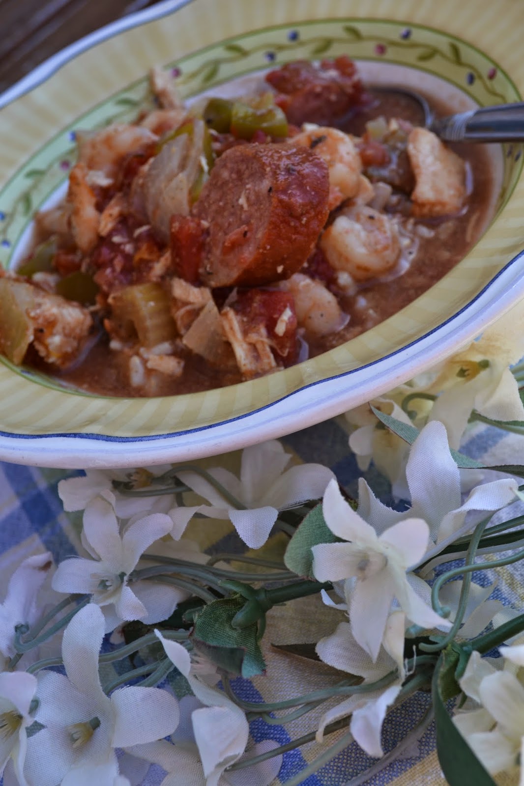 Reynold's Slow Cooker Chicken Gumbo with Shrimp