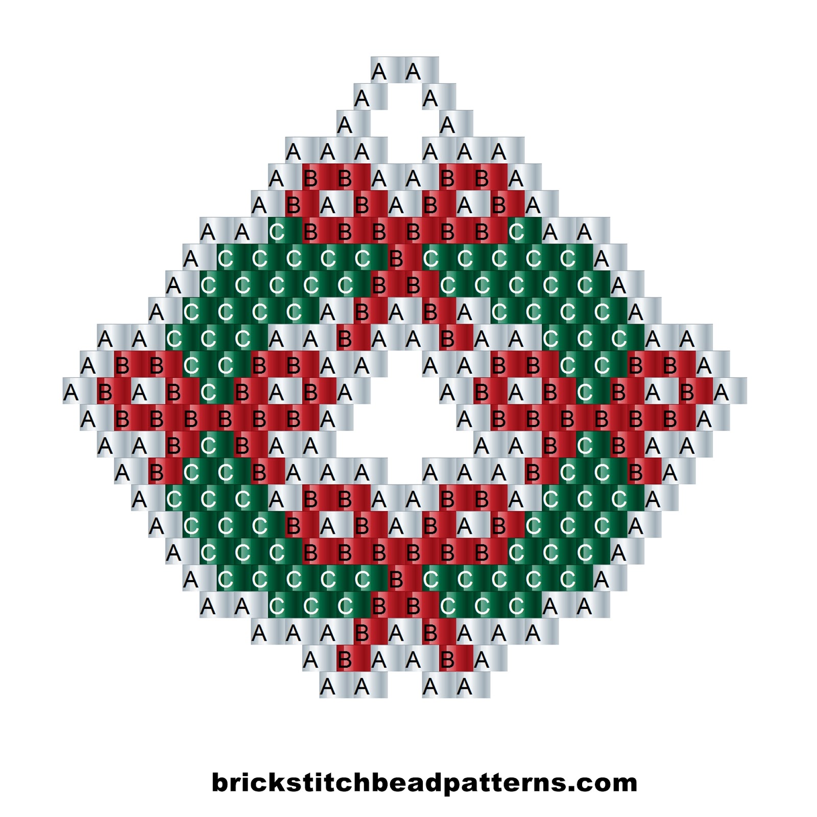 Brick Stitch Bead Patterns Journal Christmas Ribbon Wreath Earring brick-stitch-bead-patterns-journal-christmas-ribbon-wreath-earring