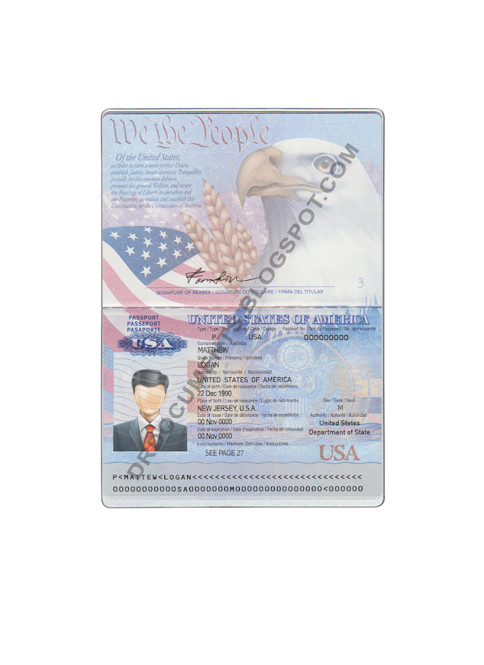 us-passport-template-editable-psd