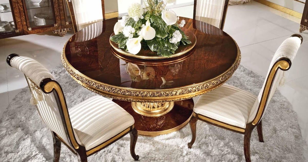 Royal Round Dining Table in Classic Style Luxury Classic French Furniture