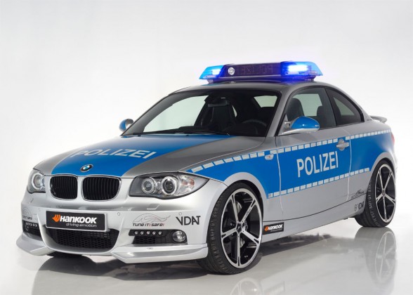 sports cars: police car side view