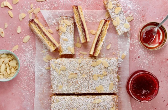 Bakewell Tart Traybake