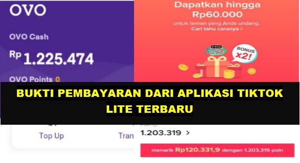 Bukti Pembayaran Dari Tiktok Lite Aplikasi Penghasil Uang Terbaru 2021