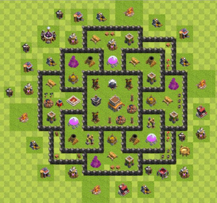 Clash Of Clans Town Hall 8 War Base Xaon Solo Technologies: Clash Of Clan Town Hall 8 War , Farming