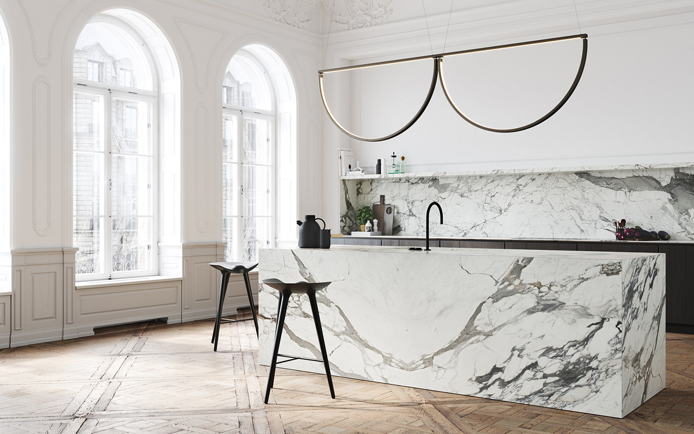 Décor Inspiration: Beautiful Renderings of a Classical Apartment