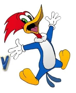 Abecedario del Pájaro Loco. Woody Woodpecker with Alphabet.