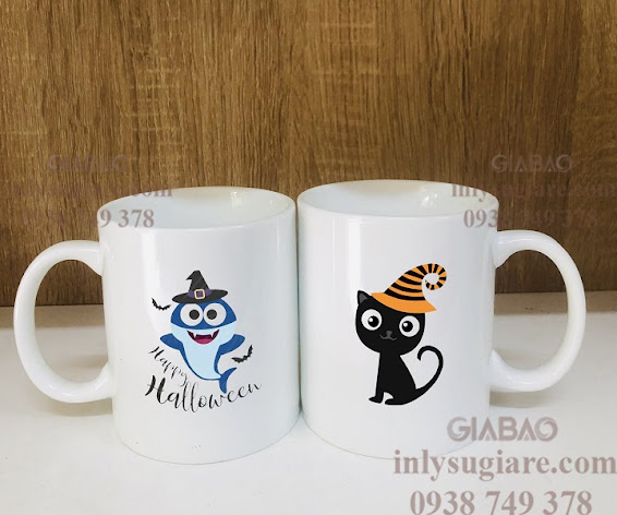 Quà tặng ly sứ in hình Halloween độc đáo, ấn tượng