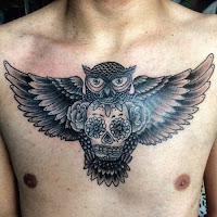 Tatuajes de buhos y calaveras 