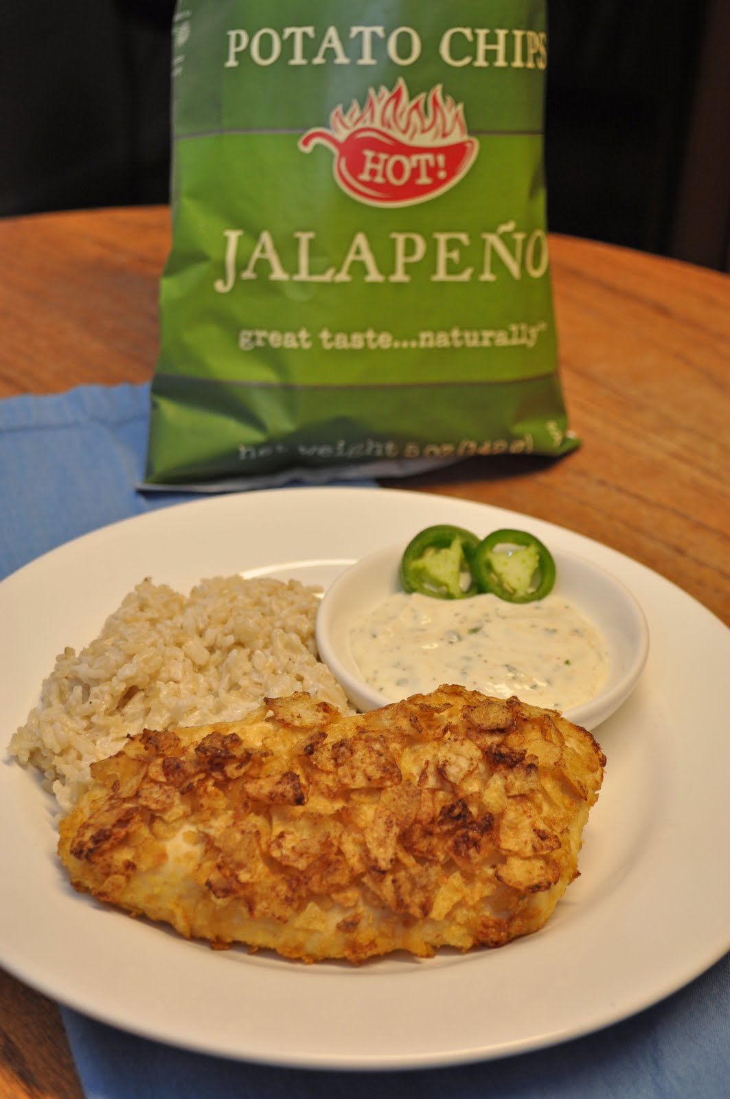 Tummy Temptations Jalapeno Kettle Chip Crusted Chicken with Jalapeno Ranch