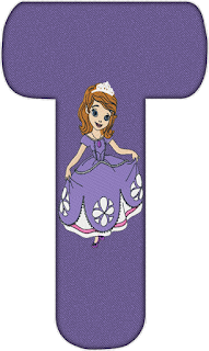 Abecedario Morado con la Princesa Sofía. Purple Alphabet with Sofia the First. 