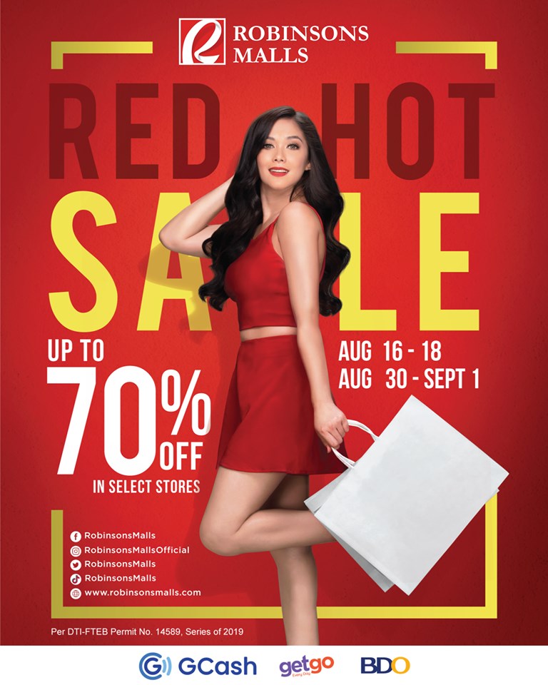 Manila Shopper Robinsons Malls Red Hot SALE Aug 2019
