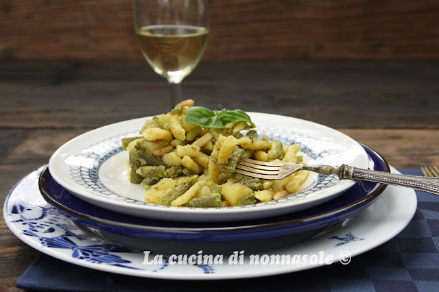 spatzle al pesto-fagiolini e patate