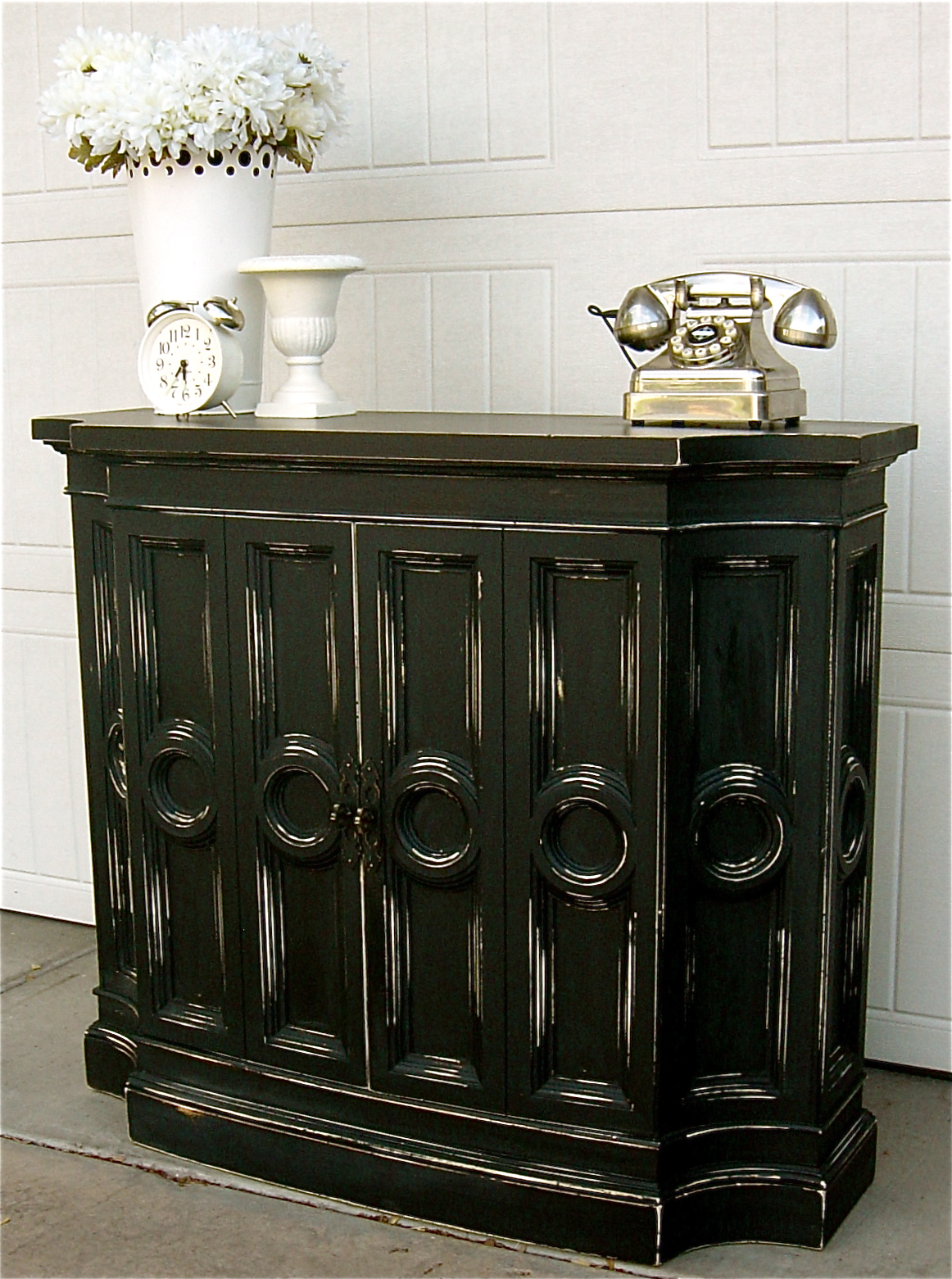 The Backyard Boutique by Five to Nine Furnishings Black Distressed Credenza