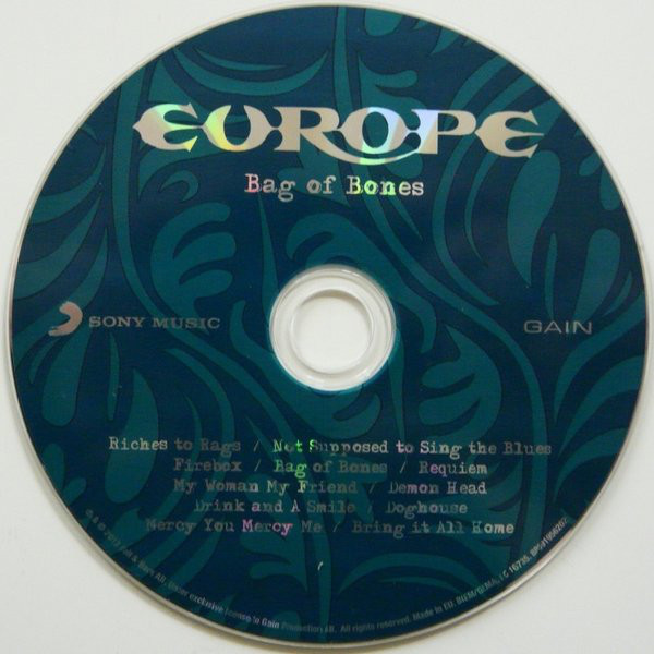Bag of bones. Europe Europe 1983. Bones диск. Europe discography. Группа Europe - out of.