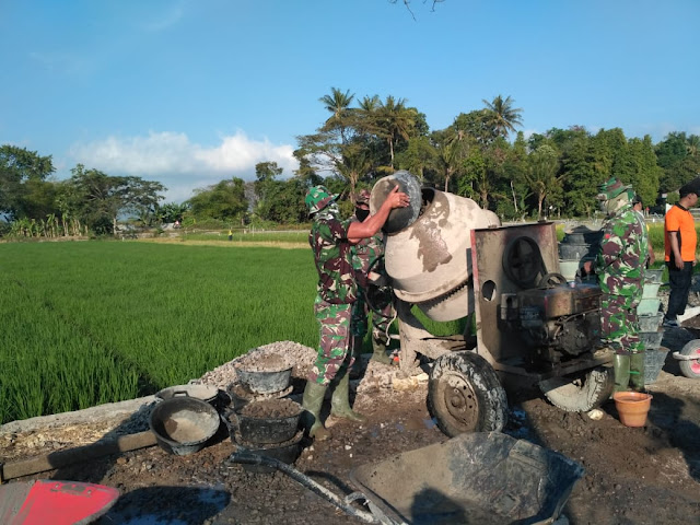 Betonisasi Jalan TMMD Sesuai Harapan Masyarakat Desa Jimbung 