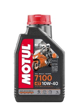 Motul 104091 7100 4T Fully Synthetic 10W-40 Petrol Engine Oil for Bikes (1 L)