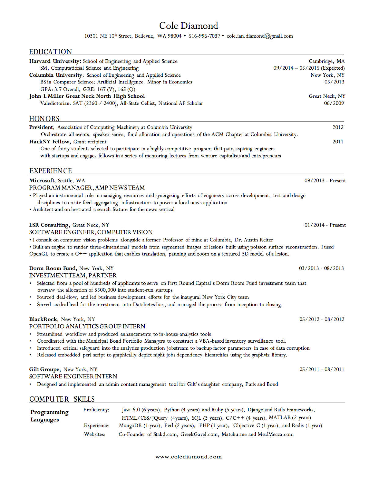 Harvard Extension School Resumes And Cover Letters 2019