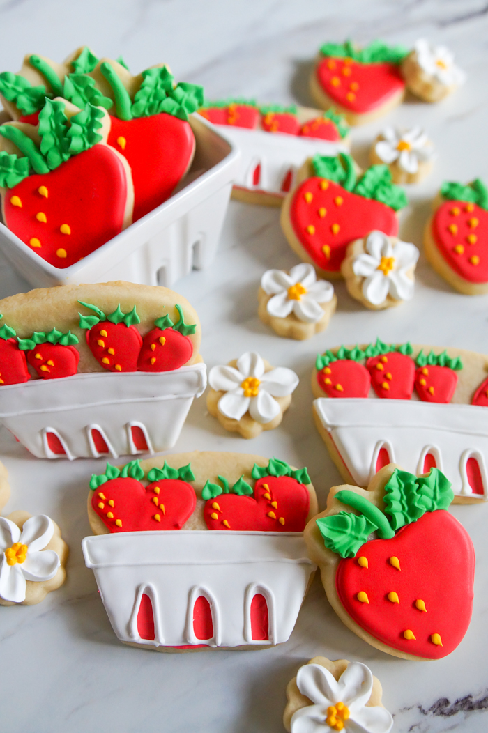 Strawberry Basket Cookies Bake at 350°