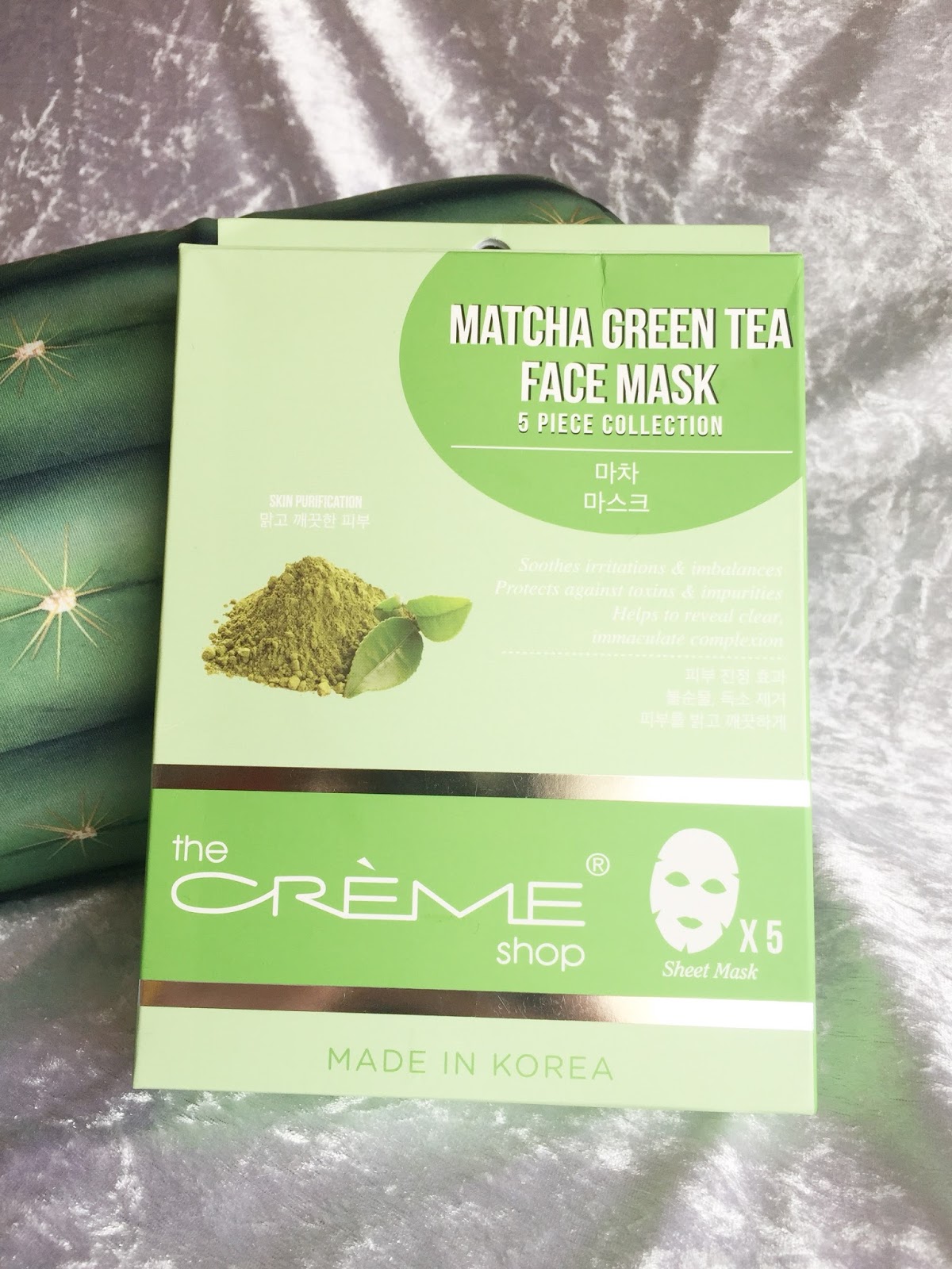 [The Crème Shop] Matcha Green Tea Face Sheet Mask Review Skincare