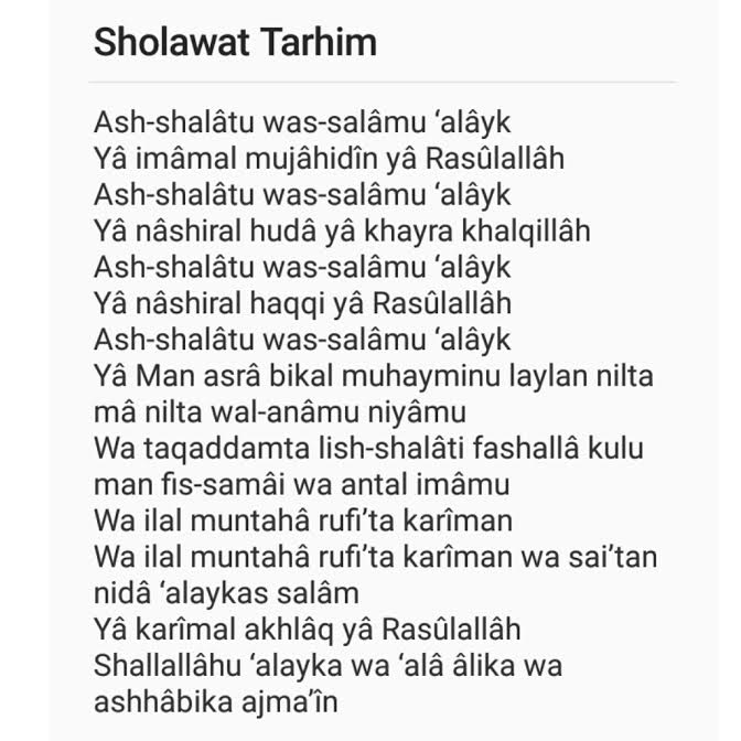 Sholawat Tarhim Sebelum Adzan Idrora