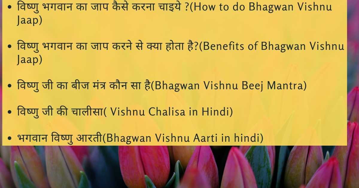 Bhagwan Vishnu Beej Mantra