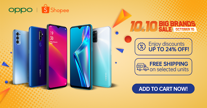 Get up to 24% off on your favorite OPPO gadgets at Shopee’s 10.10 Big Brands Sale on October 10