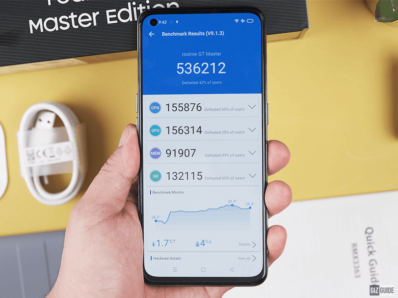 It was able to score 536,212 points on the AnTuTu benchmark It was able to score 536,212 points on the AnTuTu benchmark