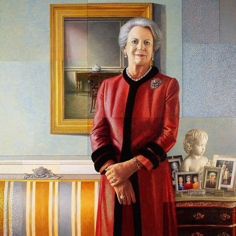 Princess Benedikte unveiled a new portrait of herself painted by Danish artist Lars Physant