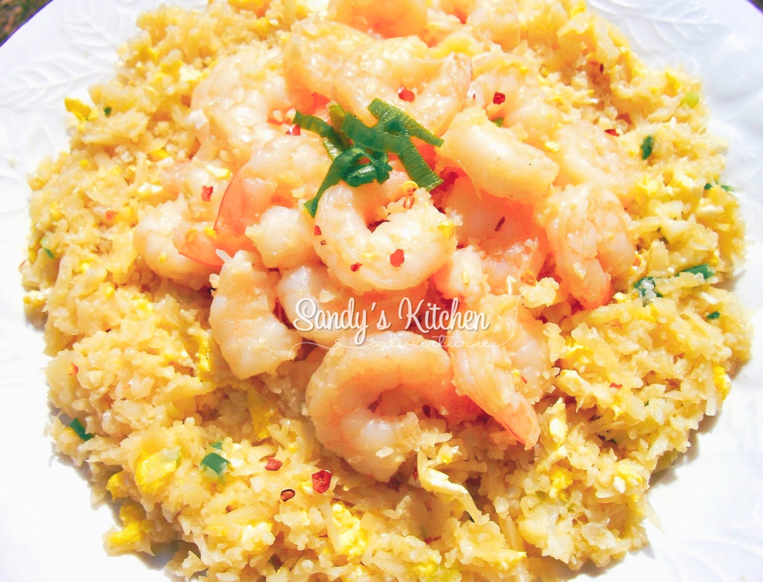 Shrimp Or Chicken Cauliflower Fried Rice Sandy S Kitchen